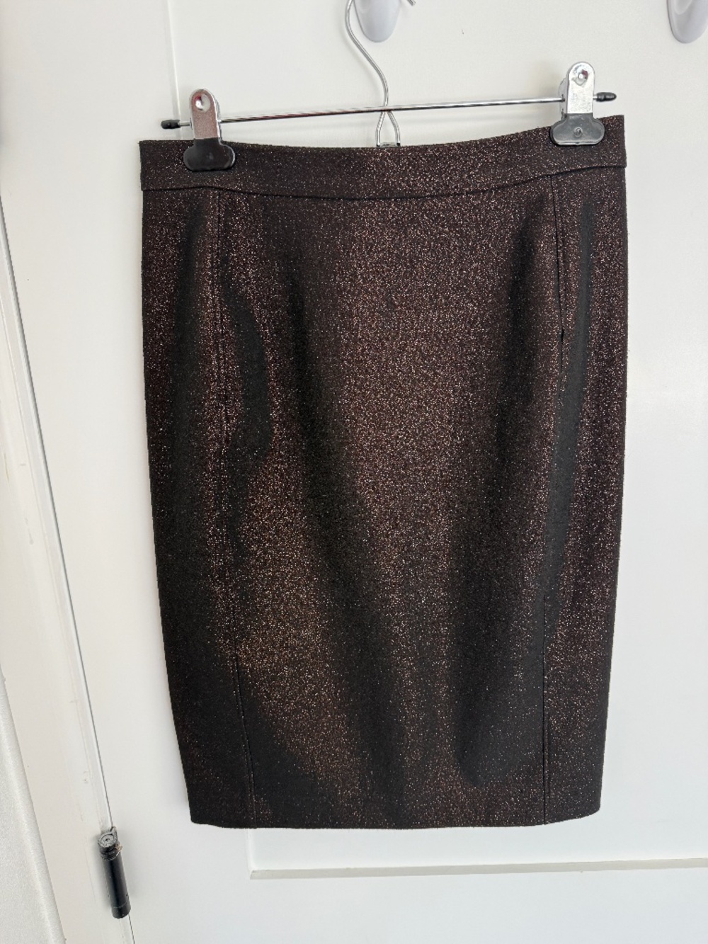 Canvas by Lands End Bronze Shimmer Pencil Skirt Size 2
